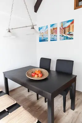 Ein Sitzbereich in der Unterkunft Ferienwohnung Malk