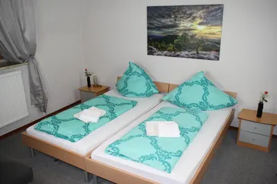 Ein Bett oder Betten in einem Zimmer der Unterkunft Hotel Restaurant Balkan