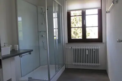Ein Badezimmer in der Unterkunft Gästehaus Fichtenwäldche