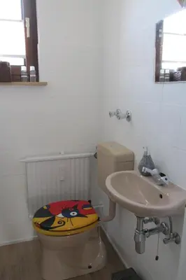 Ein Badezimmer in der Unterkunft Gästehaus Fichtenwäldche