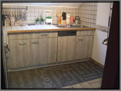 Küche/Küchenzeile in der Unterkunft Ferienwohnung Schäfer