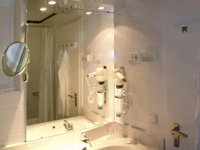 Ein Badezimmer in der Unterkunft Landhaus Waldlehne