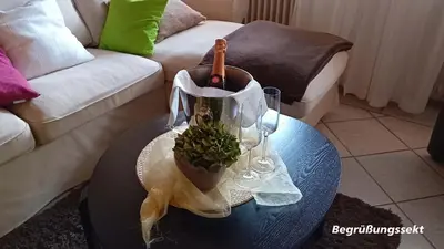 Ein Sitzbereich in der Unterkunft Haus Sonnenschein