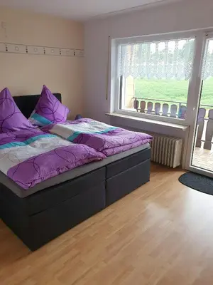 Ein Bett oder Betten in einem Zimmer der Unterkunft Ferienhaus Naturblick