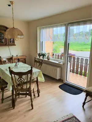 Ein Balkon oder eine Terrasse in der Unterkunft Ferienhaus Naturblick