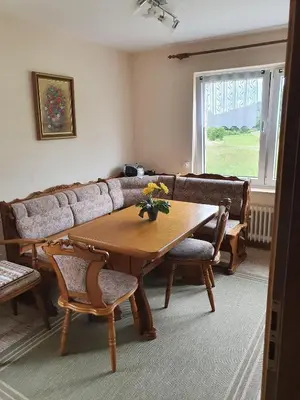 Ein Sitzbereich in der Unterkunft Ferienhaus Naturblick