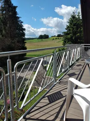 Ein Balkon oder eine Terrasse in der Unterkunft Ferienwohnung- Freuen