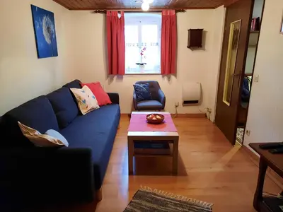 Ein Sitzbereich in der Unterkunft Ferienhaus Ilstad