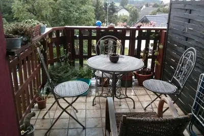 Ein Balkon oder eine Terrasse in der Unterkunft Ferienwohnungen Willrich - Ferienwohnung 2