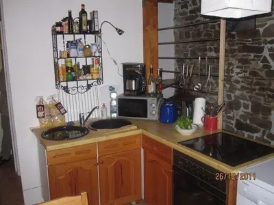 Küche/Küchenzeile in der Unterkunft Ferienwohnungen Willrich - Ferienwohnung 2