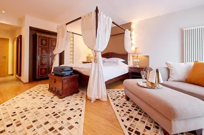 Ein Bett oder Betten in einem Zimmer der Unterkunft GästeHaus Auler Hof