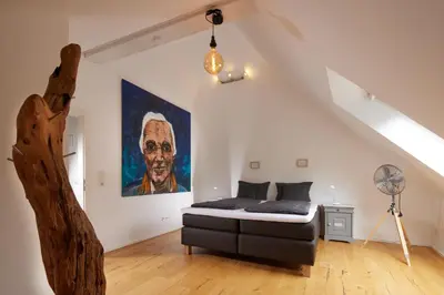 Ein Sitzbereich in der Unterkunft Mosel-Loft