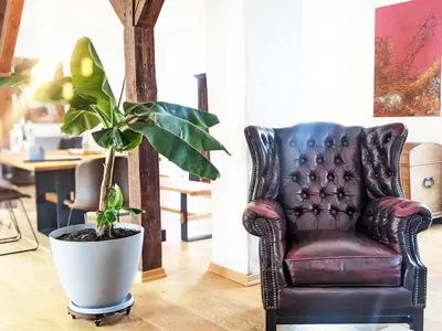 Ein Sitzbereich in der Unterkunft Mosel-Loft