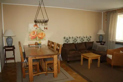 Ein Sitzbereich in der Unterkunft Ferienhaus Lilli