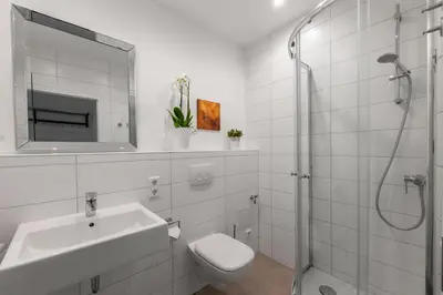 Ein Badezimmer in der Unterkunft Appartements an der Therme