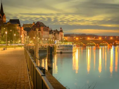 Blick auf einen Fluss in der Nähe der Ferienwohnung