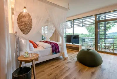 Ein Bett oder Betten in einem Zimmer der Unterkunft Seezeitlodge Hotel & Spa