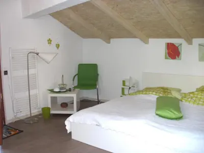 Ein Bett oder Betten in einem Zimmer der Unterkunft Grünes Appartment Nürburgring