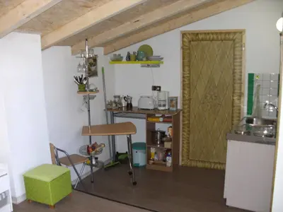 Küche/Küchenzeile in der Unterkunft Grünes Appartment Nürburgring