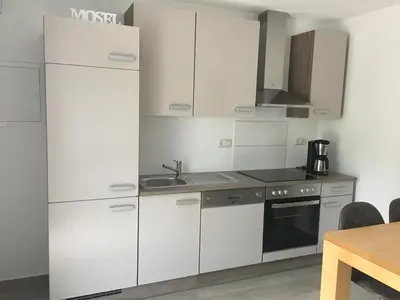 Küche/Küchenzeile in der Unterkunft Apartments am Moselufer