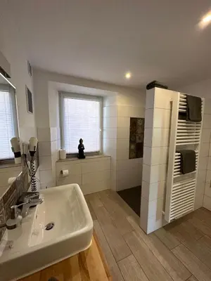 Küche/Küchenzeile in der Unterkunft Apartments am Moselufer