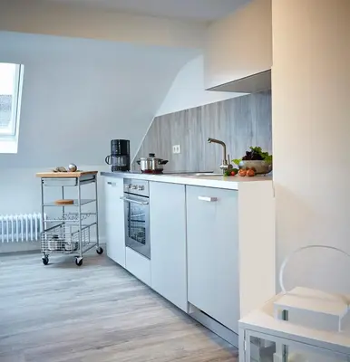 Küche/Küchenzeile in der Unterkunft Ferienwohnung Schwarz