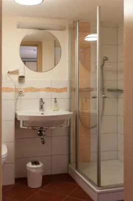 Ein Badezimmer in der Unterkunft Gänschen klein