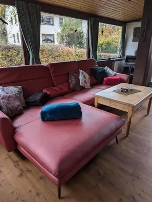 Ein Sitzbereich in der Unterkunft Ferienhaus 