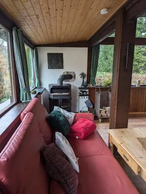 Ein Sitzbereich in der Unterkunft Ferienhaus 