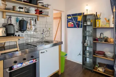 Küche/Küchenzeile in der Unterkunft Wohnung am Nurburgring