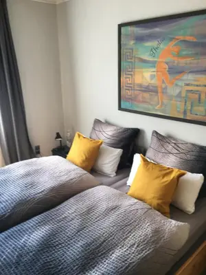 Ein Bett oder Betten in einem Zimmer der Unterkunft Gasthof zur alten Feuerwache