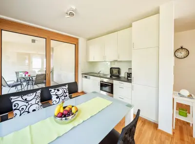 Küche/Küchenzeile in der Unterkunft Ferienwohnung Freiraum