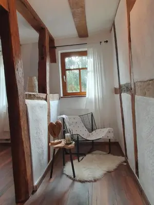 Ein Sitzbereich in der Unterkunft Ferienhaus Schmitt