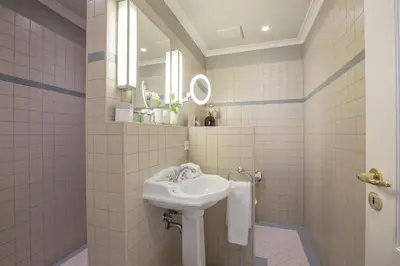 Ein Badezimmer in der Unterkunft Romantik Hotel Zur Glocke