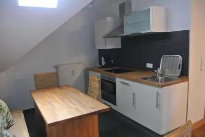 Küche/Küchenzeile in der Unterkunft Gästehaus Sektstuuf St. Laurentius