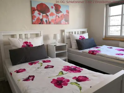 Ein Bett oder Betten in einem Zimmer der Unterkunft Maifeld-Fewo Sonnenschein