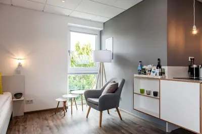 Küche/Küchenzeile in der Unterkunft Boardinghouse Morbach