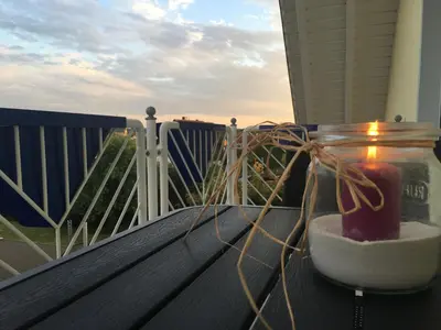Ein Balkon oder eine Terrasse in der Unterkunft Ferienwohnung Zimmermann