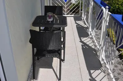 Ein Balkon oder eine Terrasse in der Unterkunft Ferienwohnung Zimmermann