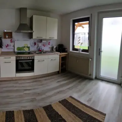 Küche/Küchenzeile in der Unterkunft Ferienwohnung Sehnental