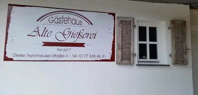 Ein Zertifikat, Auszeichnung, Logo oder anderes Dokument, das in der Unterkunft Gästehaus Alte Giesserei ausgestellt ist