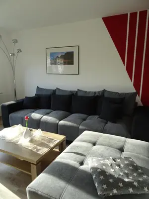 Ein Sitzbereich in der Unterkunft Haus Am Sonnenberg
