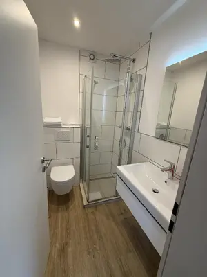 Ein Badezimmer in der Unterkunft Gästehaus Fries
