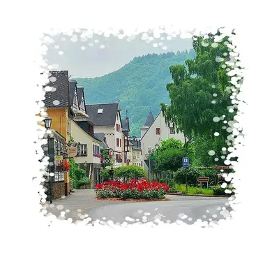 Ein allgemeiner Bergblick oder ein Berglick von der Pension aus