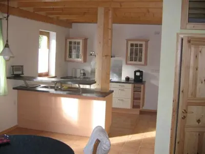 Küche/Küchenzeile in der Unterkunft Ferienwohnung Hück