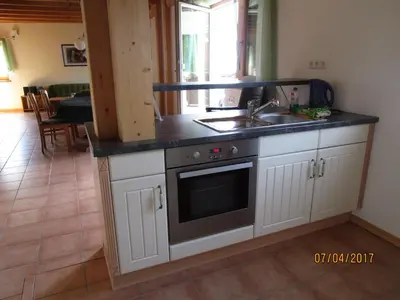 Küche/Küchenzeile in der Unterkunft Ferienwohnung Hück