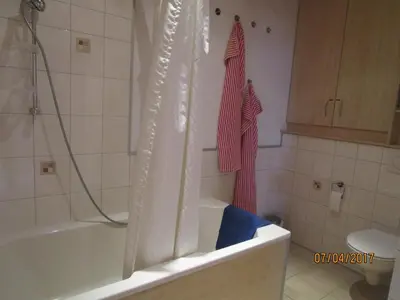Ein Badezimmer in der Unterkunft Ferienwohnung Hück