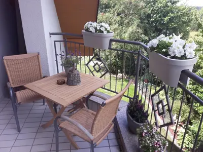 Ein Balkon oder eine Terrasse in der Unterkunft Ferienwohnung Haus Giesner