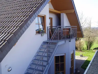 Ein Balkon oder eine Terrasse in der Unterkunft Ferienwohnung Haus Giesner