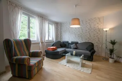Ein Sitzbereich in der Unterkunft Haus Dana